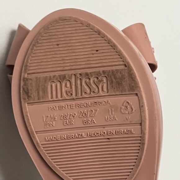 Mini Melissa Girls' Mel Ultragirl Sweet X Ballet Flat Pink Big bow Size 11 party - Picture 10 of 11